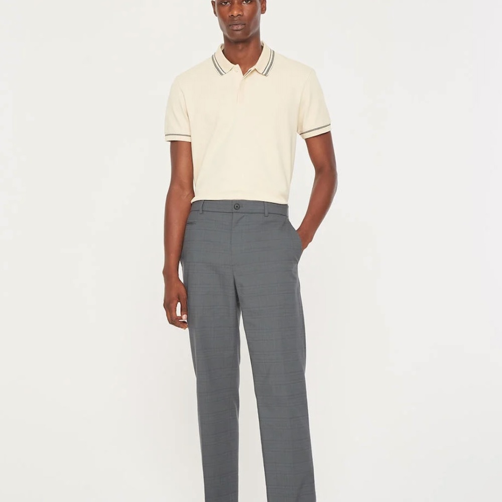 Textured Rib Polo - Brand New - NEVER WORN - Cream Yellow Multi